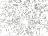 Nights Freddy Coloring Five Pages Fnaf Characters Freddys Chance Last Entitlementtrap Wip Inspired Drawing Foxy Mic Meow Deviantart Template 1024 sketch template