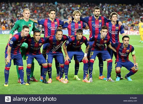 september barcelona spain fc barcelona team   match stock photo royalty  image