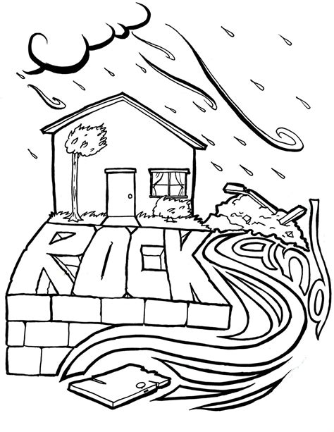 wise  foolish builders coloring page