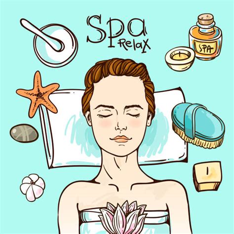 best face massage illustrations royalty free vector