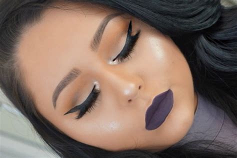full face glam makeup tutorial matte eyes vampy lips youtube