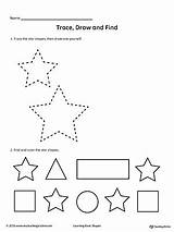 Star Shape Trace Find Draw Circle Shapes Worksheets Kindergarten Worksheet Printable Math Drawing Oval Myteachingstation Square Activity Search Rectangle Diamond sketch template