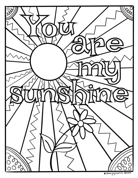 sunshine coloring page digital  etsy uk