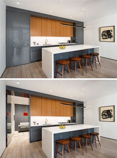 high ceiling kitchen modern   home design