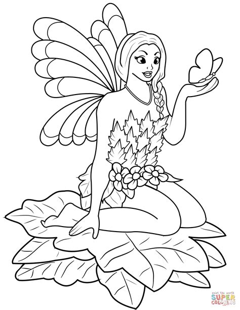fairy  butterfly coloring page  printable coloring pages