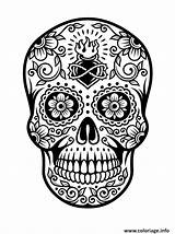 Squelette Mort Mexicain Colorier Gratuit Tête Jecolorie Glock Positif Sucre Mexique Pirate Imprimé Fois sketch template