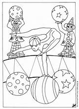 Circus Coloring Acrobat Pages Kids Color Coloriage Print Sheet Hellokids Characters Printable sketch template
