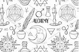 Alchemy Symbols sketch template