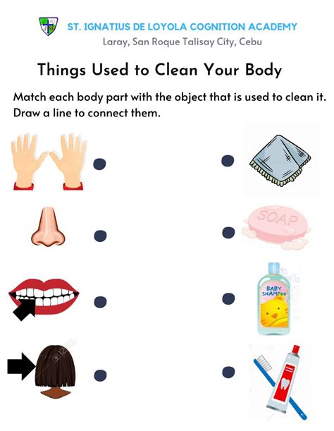 clean  body worksheet hygiene activities personal hygiene worksheets