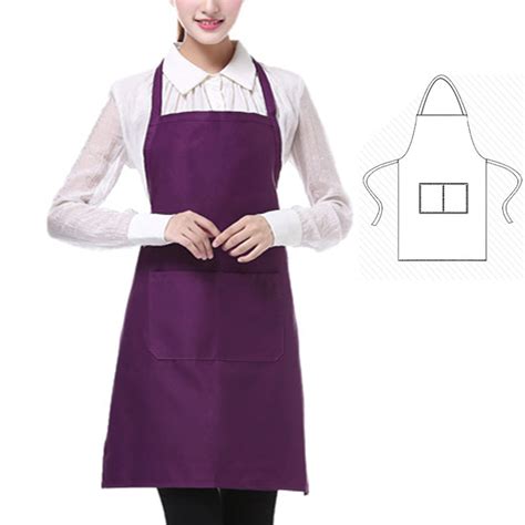 nk apron  pockets waist apron   long kitchen cooking restaurant bistro craft garden