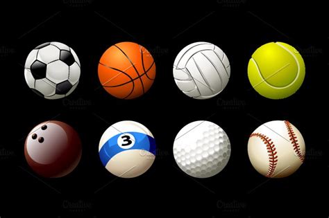 vector balls set custom designed graphic objects creative market