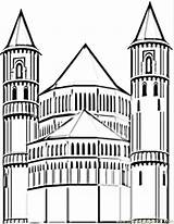 Coloring Germany German Pages Cathedral Printable Clipart Color Countries Library Colouring Popular sketch template