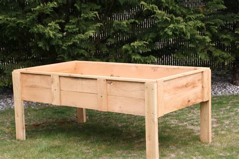 Raised Elevated Cedar Garden Bed Box 3x6x12 Made In The Usa Ada