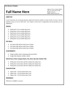 job resume templates  word templates