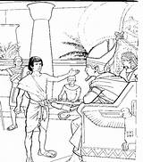 Pharaoh Interpreting Potiphar sketch template