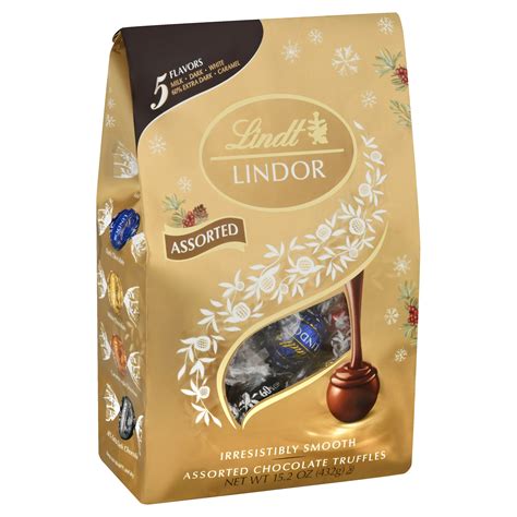 lindt lindor assorted chocolate candy truffles  oz bag walmart