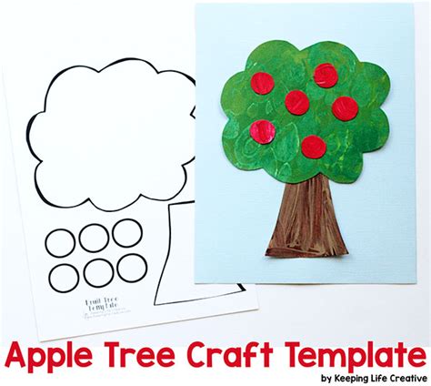 printable apple tree craft keeping life creative