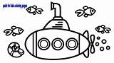 Underwater Submarine Coloring Drawing Pages Children Draw Sea Clipartmag sketch template