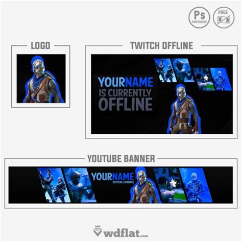 fortnite banner  logo twitch  youtube templates