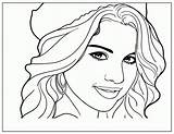 Selena Getdrawings Retrato sketch template
