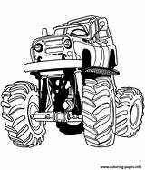 Suspension Cartoon Coloring Monster Wheels Truck Big Pages Printable sketch template