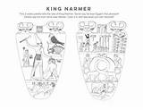 Narmer Coloring Palette King Printout Menes Facts Egypt Ancient Pharaoh Fantastic Thanks sketch template