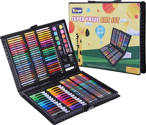 kids art kit  piece art supplies  painting  drawing  colored pencils crayons