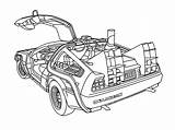 Delorean Bttf sketch template