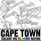 Coloring Cape Town Peninsula Pages Colouring Nation Rainbow Colour Map Pearl Mandela Nelson Designlooter Illustrated Book Getdrawings Getcolorings 1000px 24kb sketch template