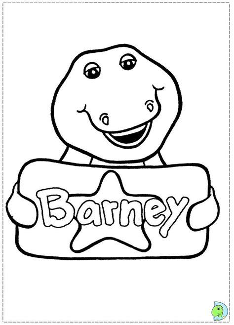 barney birthday coloring pages