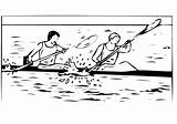 Canotaje Colorear Canoagem Canoeing sketch template