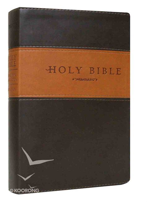 nlt holy bible giant print brown tan red letter edition koorong