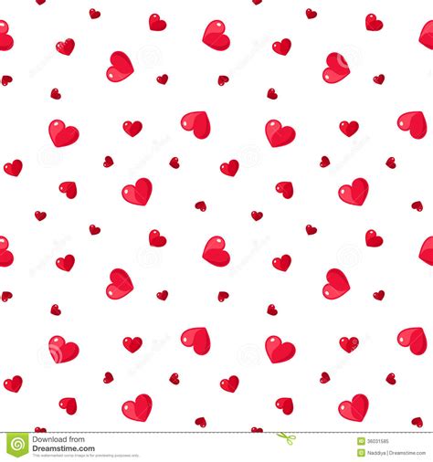 seamless pattern with red hearts stock vector illustration of