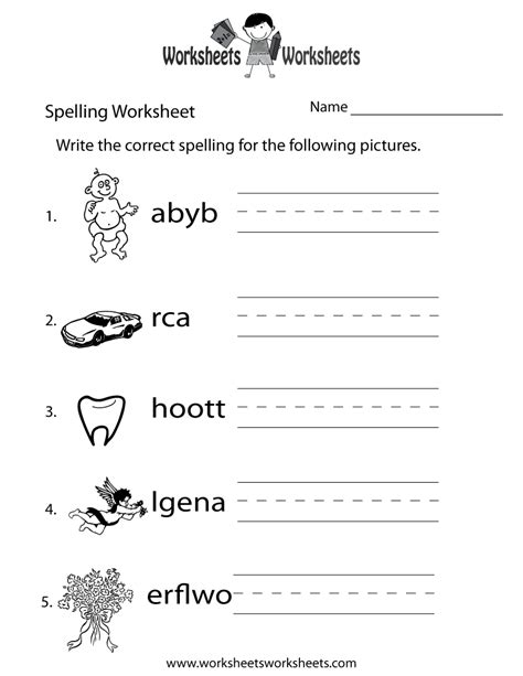 printable spelling practice worksheets worksheetocom