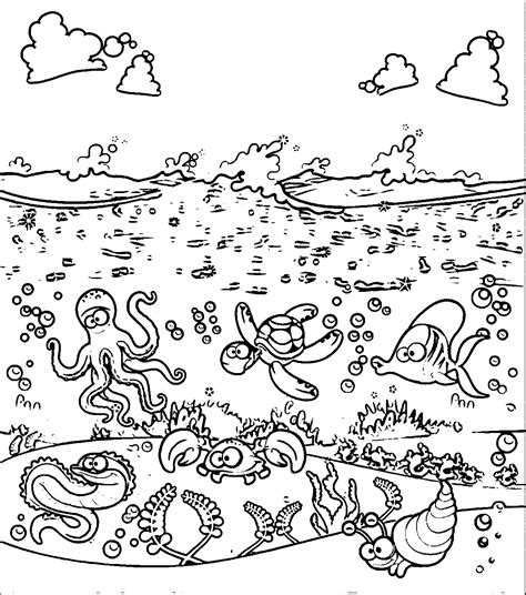 underwater scene pages advanced coloring pages