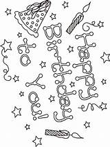 Birthday Coloring Pages Happy Printable Color Kids sketch template