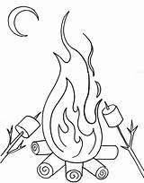 Campfire Coloring Stepbysteppainting Traceable Traceables sketch template