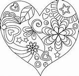 Heart Coloring Psychedelic Doodle Pages Mandala Valentine Fringe Stamps Digital Des Beyond Patterns Mosaic Adult Pour Coloriages Colouring Printable Quilling sketch template