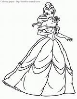 Coloring Princess Pages Belle Kitty Hello Disney Prince sketch template