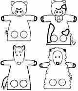 Dedo Puppets Atividades Fantoches Preschool Bíblicos Infantil sketch template