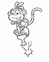 Coloring Dora Pages Boots Explorer Monkey Print Colouring Animal Girls Coloringpages1001 Sheets sketch template
