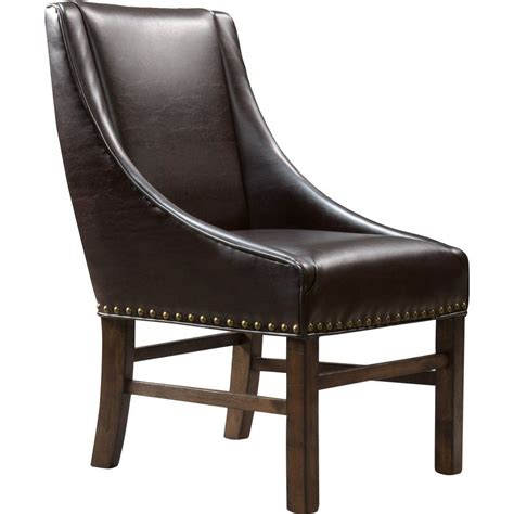 james genuine leather upholstered dining chair set   dining