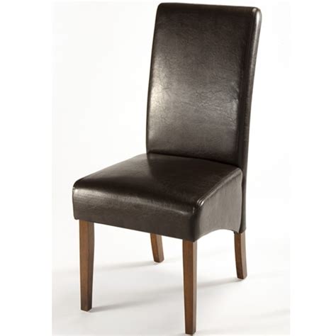 dark brown leather dining chairs