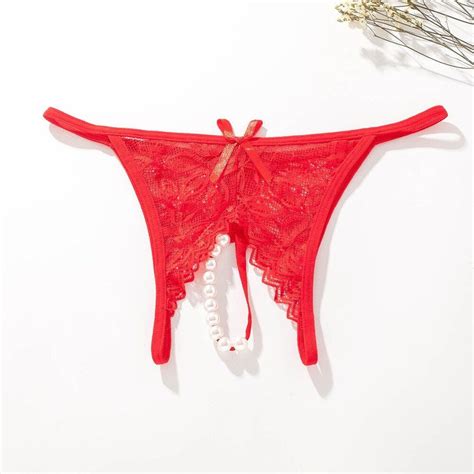Extreme Erotic Open Crotch Panties For Women Pearl Thong Etsy