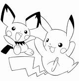 Pikachu Coloring Dibujos Chibi Pokémon Coloringtop Skylander sketch template