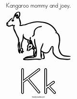 Kangaroo Joey Printable sketch template