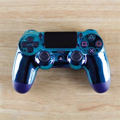 custom chrome blue ps controller ps controller cool ps