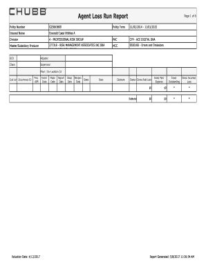 lossruns loss runs report fill  sign printable template