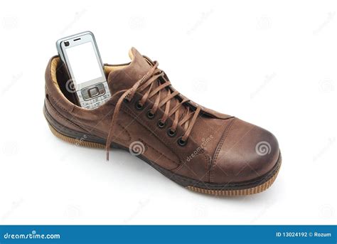 mobile phone  shoe stock photo image  details macro