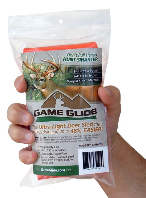 deer sled reduces  effort  drag game     game glide deer sled deer drag
